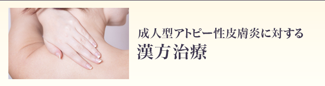 成人型アトピー性皮膚炎に対する漢方治療